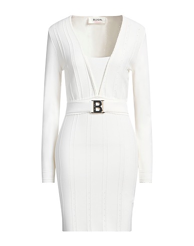 BLUGIRL Sheath dress White 52% Polyamide, 48% Viscose