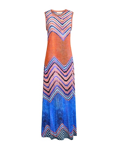 ULLA JOHNSON Long dress Orange 100% Lyocell