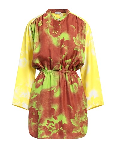 MANTERO 1902 Shirt dress Light green 100% Silk
