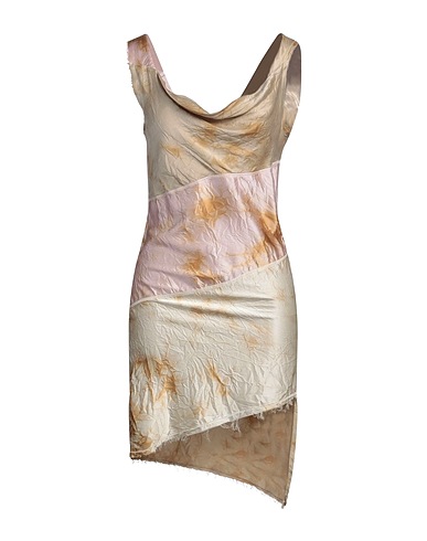 ARIES Short dress Beige 100% Silk