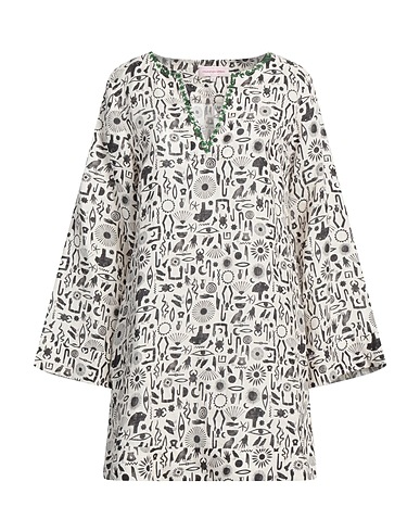 MUZUNGU SISTERS Short dress Ivory 100% Linen