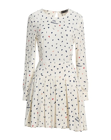 LOVE MOSCHINO Short dress Ivory 100% Viscose