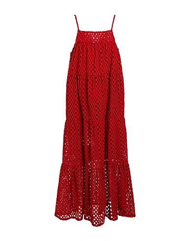 ALPHA STUDIO Vestito lungo Mattone 75% Cotone, 25% Poliestere