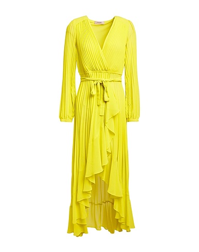 TWINSET Vestito midi Verde lime 100% Poliestere