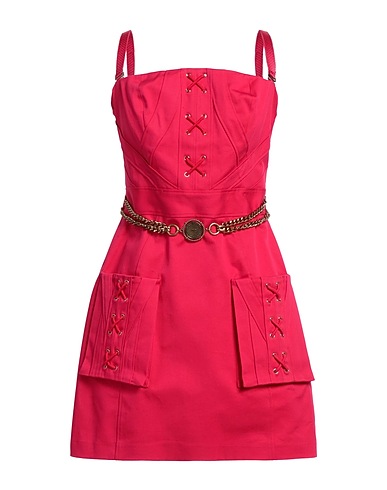 ELISABETTA FRANCHI Sheath dress Magenta 97% Cotton, 3% Elastane