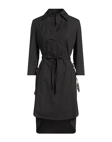 DONDUP Vestito chemisier Nero 100% Cotone