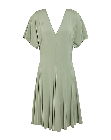 TRUSSARDI Midi dress Sage green 91% Viscose, 9% Elastane