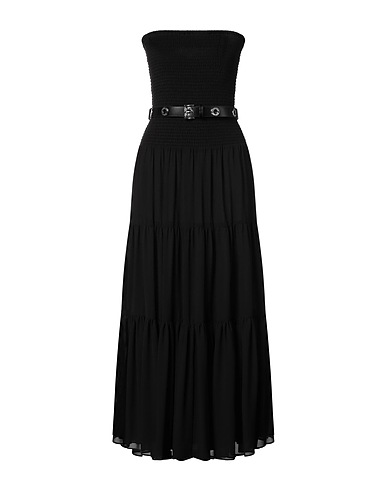 MICHAEL MICHAEL KORS ロングワンピース・ドレス ブラック リサイクルポリエステル 55% / ポリエステル 45%