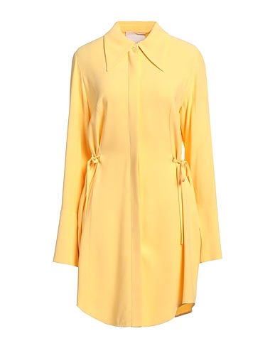 ERIKA CAVALLINI Shirt dress Yellow 53% Viscose, 47% Acetate