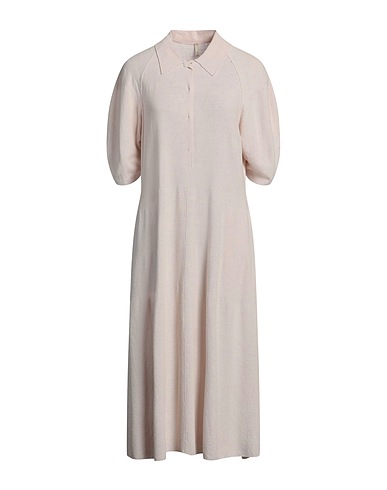 BOBOUTIC Midi dress Cream 65% Silk, 35% Polyamide