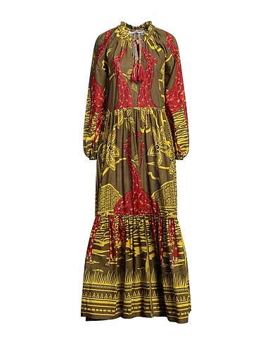 CONNOR & BLAKE Long dress Military green 100% Cotton