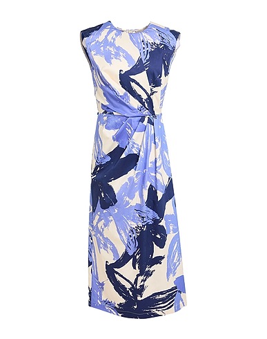 LIVIANA CONTI Midi dress Lilac 97% Cotton, 3% Elastane, Viscose, Polyamide
