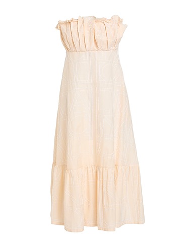 LIVIANA CONTI Vestito midi Cipria 68% Cotone, 28% Poliammide, 4% Elastan