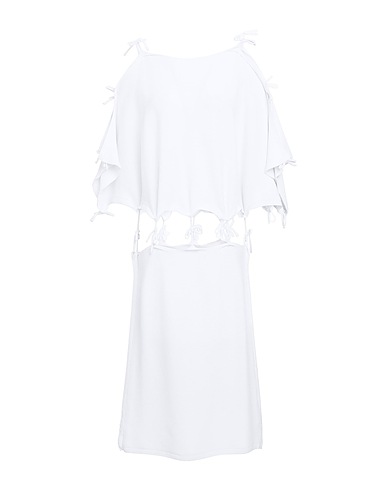 LIVIANA CONTI Midi dress White 65% Viscose, 35% Polyamide
