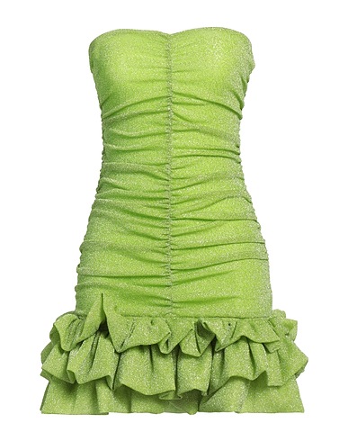 HOUSE OF AMEN Sheath dress Lime green 64% Polyamide, 36% Metallic Polyester, Polyester