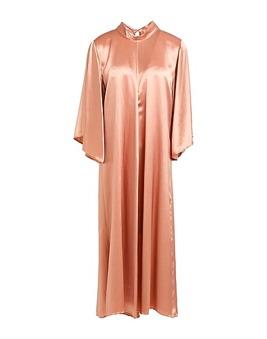 FORTE_FORTE Midi dress Copper 58% Acetate, 42% Viscose