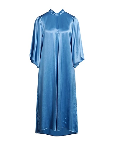 FORTE_FORTE Midi dress Sky blue 58% Acetate, 42% Viscose