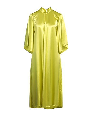 FORTE_FORTE Midi dress Yellow 58% Acetate, 42% Viscose
