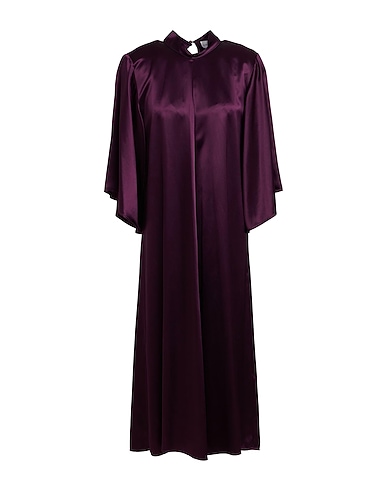 FORTE_FORTE Midi dress Plum 58% Acetate, 42% Viscose