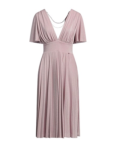 KOCCA Midi dress GOLD Pink 65% Viscose, 15% Polyamide, 15% Metallic fiber, 5% Elastane