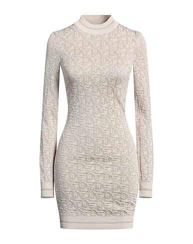 PALM ANGELS Kurzes Kleid Beige 87% Viskose, 12% Polyester, 1% Polyamid