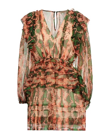 ULLA JOHNSON Short dress Green 100% Silk