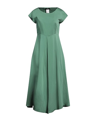 WEEKEND MAX MARA Midi dress Green 77% Viscose, 23% Linen, Cotton
