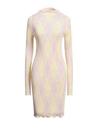 BURBERRY PRORSUM Midi dress Pastel yellow 60% Cotton, 40% Silk