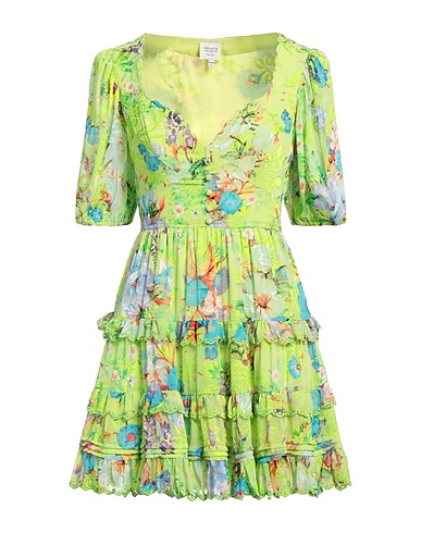 HEMANT & NANDITA Short dress Green 70% Nylon, 30% Viscose