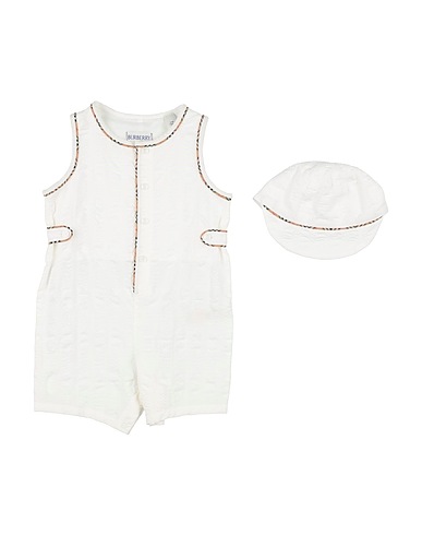 BURBERRY PRORSUM Baby-Set Weiß 95% Baumwolle, 5% Elastan