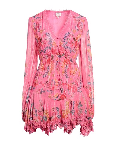 HEMANT & NANDITA Short dress Pink 90% Viscose, 10% Metallic fiber