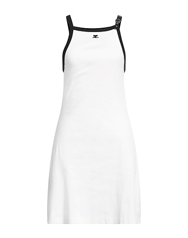 COURRÈGES Short dress White 100% Cotton