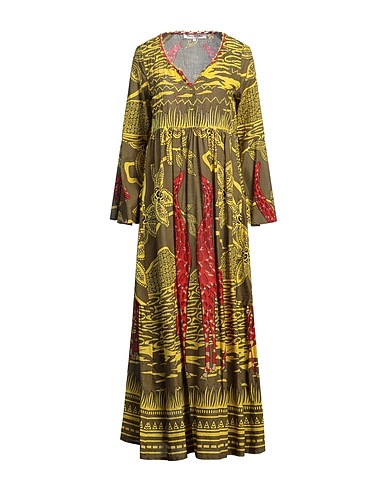 CONNOR & BLAKE Long dress Military green 100% Cotton