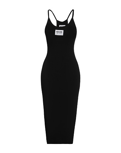MOSCHINO JEANS Midi dress Black 95% Viscose, 5% Elastane