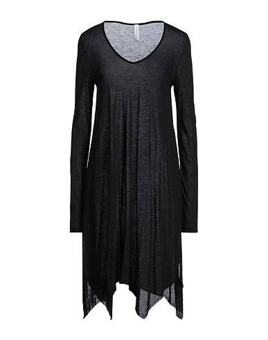 PRIMORDIAL IS PRIMITIVE Vestito corto Nero 85% Cotone, 15% Cachemire