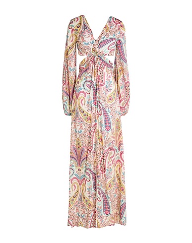 ANJUNA Vestito lungo Off white 99% Viscosa, 1% Poliestere