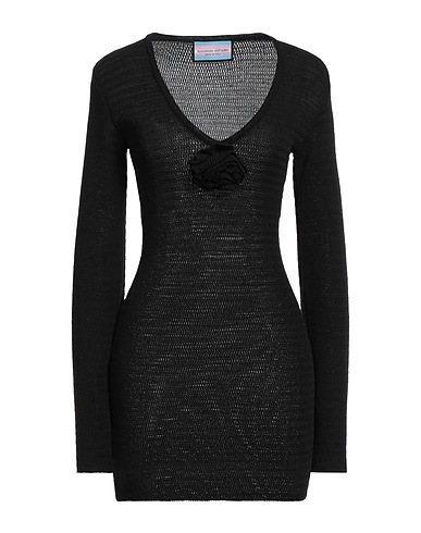 ELEONORA GOTTARDI Sheath dress Black 80% Cotton, 20% Recycled polyester