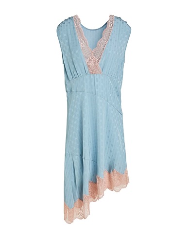 ZADIG&VOLTAIRE Short dress Pastel blue 100% Silk, Polyamide, Elastane