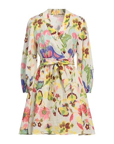 ANJUNA Short dress Pastel yellow 100% Linen