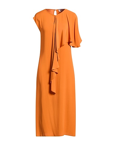 MEIMEIJ Midi dress Orange 69% Acetate, 31% Silk