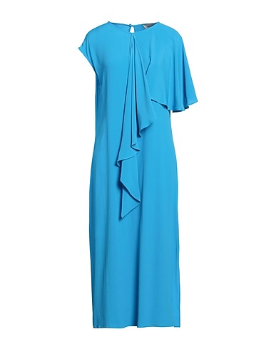 MEIMEIJ Midi dress AZZURRO 69% Acetate, 31% Silk