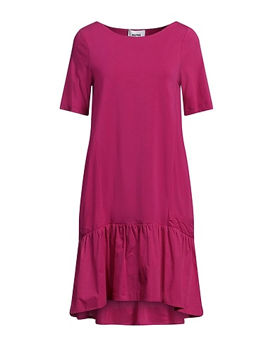 ALPHA STUDIO Short dress Magenta 95% Cotton, 5% Elastane