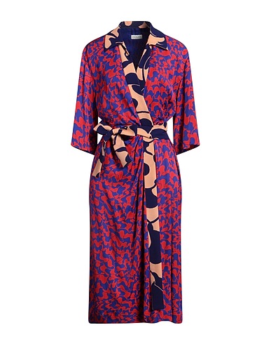 DRIES VAN NOTEN ひざ丈ワンピース レッド レーヨン 66% / ポリエステル 33% / ポリウレタン 1%