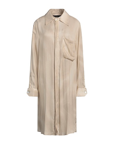FEDERICO CINA Vestito chemisier Beige 100% Viscosa