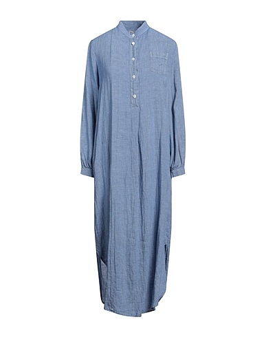 MASSIMO ALBA Long dress Blue 100% Linen