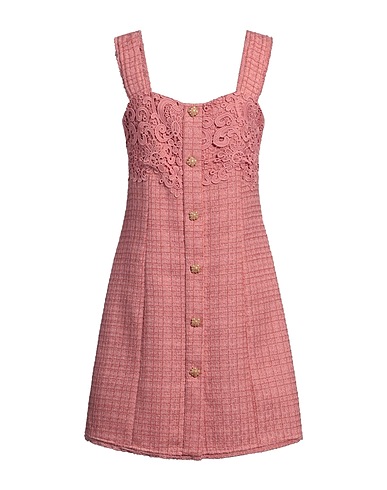 DREAM CATCHER Kurzes Kleid Antikrosa 80% Polyester, 18% Metallfaser, 2% Elastan
