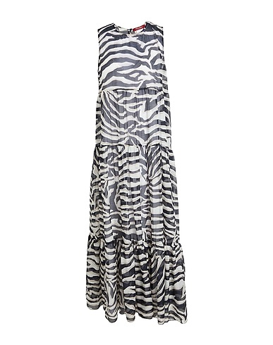 MAX MARA STUDIO Long dress Black 73% Cotton, 27% Silk