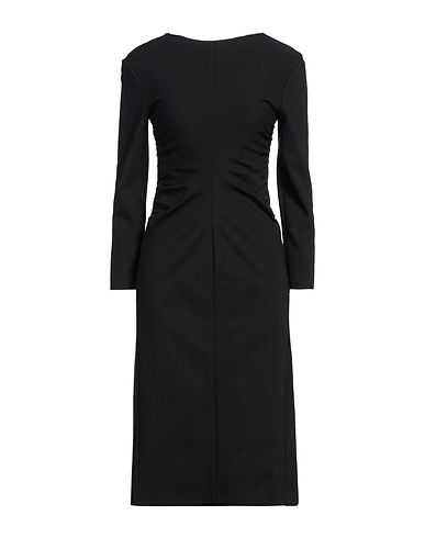 EMPORIO ARMANI Midi dress Black 77% Viscose, 17% Polyamide, 6% Elastane