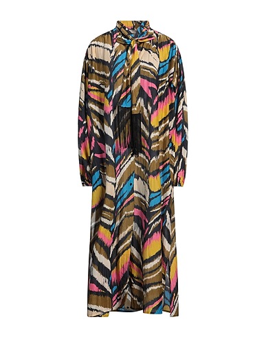 ANJUNA Midi dress Military green 72% Cotton, 28% Silk