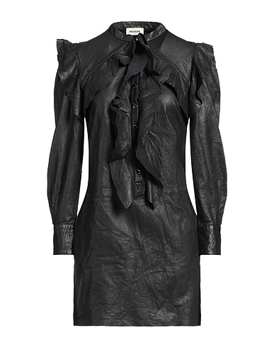 ZADIG&VOLTAIRE Vestito corto Nero 100% Pelle di anguilla